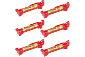 RDNKVB 6pcs Nivel de Burbuja Se Puede Colgar para Cuerda Reutilizable Mini Burbuja para Fontanería, Canalones, Baldosas y Colgar Marcos de Cuadros