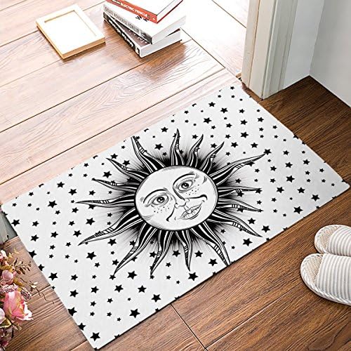 Sunshine Hippie Stars Design Doormat Welcome Mat Entrance Mat Indoor/Outdoor Door Mats Floor Mat Bath Mat