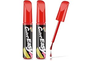 KEMUZ 2Pcs Penna per Vernice Auto, Pennarello Copri Graffi-Auto Pennarello Copri, Penna Ritocco Vernice Auto, Penna per Rimuovi Graffi Auto per Riparazione Graffi, Rosso