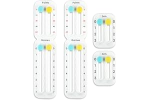 AHRLIC 2PCS Tennis Score Keeper for Racquet Throat Mount – Lightweight Racquet Score Tracker for Points Games Sets, Easy to Read, Strong Adhesive, Durable Tennis Accessories (White)