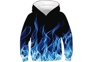 Kids4ever Unisex Bambino Felpe con Cappuccio Stampa 3D Pullover Divertente Sportivo Felpa con Cappuccio Maglioni Felpe Top con Tasche 6-16 Anni