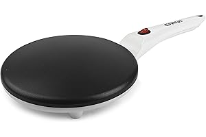 G3 Ferrari G10306 Crepiera, 800 W, Piastra 20cm, Uso facile, Completo di ciotola per impasto, Maniglia antiscottatura, Bianco