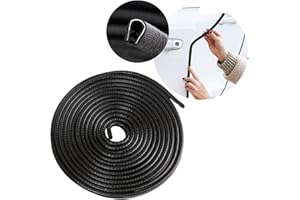 CGEAMDY Protector Puertas Coche, 5m Protector de Bordes de Goma Universal para Coches, Protector de Bordes del Coche en Forma de U, Se Adapta A la MayoríA de los Coches (Negro)
