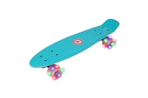 ‎EVO EVO 22.4 Inch Lighted Penny Board Skateboard for Beginners or Professionals, Illuminated Roller Skateboard for Kids and Teens, Mini Cruiser Complete Board, Suitable for All Ages