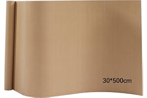 Creatorally Teflon per Termopressa, Foglio in Teflon PTFE Rotolo 30x500 cm Carta per Stampa a Sublimazione, Tappetino Antiaderente per Trasferimento, Pellicola per Cottura