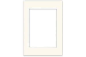 nielsen Conservation Passepartout Cartone 2,2 mm | Formato Esterno 29,7x42 cm (DIN A3) per Formato Immagine 21x29,7 cm (DIN A4) | Bianco Avorio (Bianco Panna) | Superficie Liscia