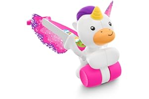 Fisher-Price - Unicorno Giocattolo Spingibile, con Suoni e Ali che si Muovono, per Bambini 1+ Anni, GCV72