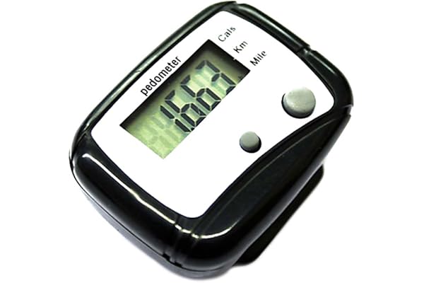 Podomètre LCD - Compteur de calories - Compteur de kilomètres - Podomètre intelligent - Avec clip de poche - Pour compteur de pas et de distance physique