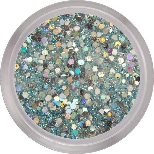 nail perfection 3.5g BABY BLUE HEXAGON Sparkle acrylic nails powder