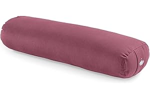 ‎LOTUSCRAFTS Lotuscrafts® Bolster Yoga Nackenrolle für Yin, 100% Kapok Füllung, Bezug aus Baumwolle waschbar, Kissen für für Restorative Yoga-Übungen