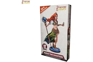 ARCHON STUDIO Dungeons & Lasers: Ygrid The Giantess, 1 miniatura con base escénica, figura DND para juegos de rol de mesa compatible con 5E, a gran escala, sin pintar y sin montar, a partir de 14 años