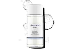 ‎AKNEDERM aknederm Tinktur 50ml - mit Lactic Acid/Milchsäure (AHA) und Salizylsäure (BHA) - sanfte porentiefen Hautreinigung und Desinfektion - Zink Gesichtswasser für trockene/sensible & unreine Haut