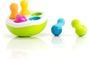 Fat Brain Toys F248 Fat Brain SpinnyPins, Kids Preschool, Spinning and Sorting Building Sets, Early Development Toy for Babies Aged 18 Months and Older, Multicoloured