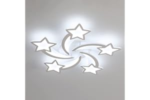 Goeco Lampa Sufitowa LED, żyrandol do pokoju dziecięcego 60W 6700LM, Lampa Sufitowa do salonu, sypialni, pokoju dziecięcego, 6500K zimne białe światło
