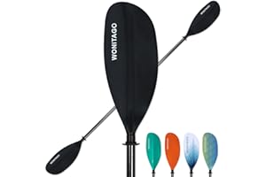 XUXIAKE Kayak Paddles Carbon Fiber Shaft Paddle with Nylon Blades, Floating Adjustable Kayaking Oars, 3 Piece, 230-250 cm/90-98 Inches