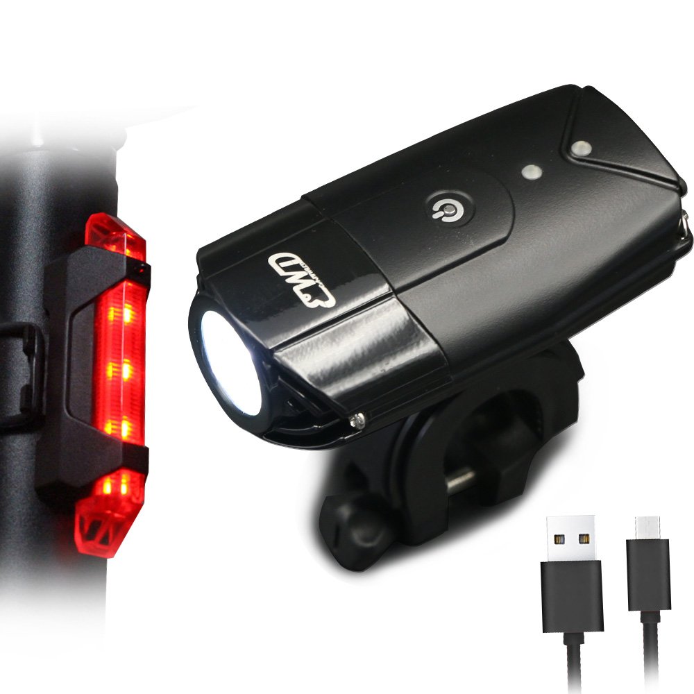 €22.96 EASTWILD USB Ricaricabile Bike Light Set, LED Luci Anteriori e