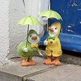 pato significado figurado Escultura de resina muy detallada y pintada a mano de Dilly y Dally Puddle Ducks