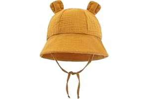 Nishine Gorra Ajustable para Bebé Gorro de Sol Niño Orejas de Dibujo Gorro de Playa Sombreros de Verano Gorra de Pescador para Bebé Niña Niño