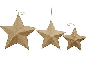 Creativ Paper Mache Stars 7.5/10/12.5 cm