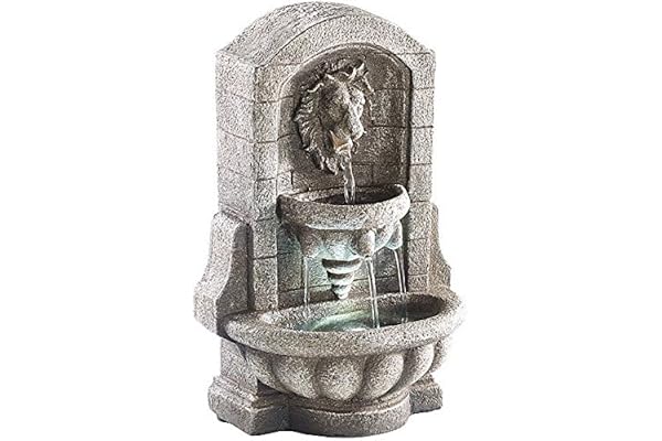 infactory Fontaine d'ambiance avec LED et Pompe - Fontaine au Lion