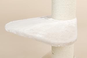 RHRQuality Ersatz Liegeplatz für Kratzbäume 55x55 cm Beige Kratzbaum ersatzteile liegefläche fur Katzenkratzbaum Grosse Katzen stabil