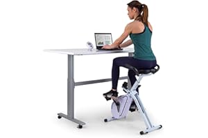 Capital Sports Azura Velo d'Appartement Pliable, Velo d'Exercice Cross Trainer, Cardio-training Maison et Bureau, Home Trainer, Pedalier d'Appartement, Vélo d'Intérieur Magnétique, Support Tablette