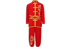 dPois Costume Kung Fu Enfants Garçons Filles Arts Martiaux Vêtements Unisexe Uniformes Traditionnels Chinois Tai Chi Chinois Ensembles 3-16 Ans