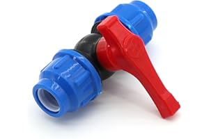 Fuworance 20mm(1/2") Ready Stop Tap Ball Valve Connector for HDPE or Alkathene Water Pipe Compression Fit Pipe Joiner Plastic
