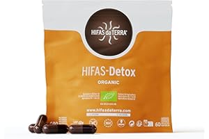 HIFAS DA TERRA - HIFAS-Detox Extractos de Hongos Puros de Maitake, Polyporus y Vitamina C para Combatir el Estrés Oxidativo - Refill 60 cápsulas
