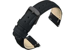 ANNEFIT Cinturino per Orologio in Pelle Retrò 18mm 20mm 22mm, Cinturino di Ricambio a Sgancio Rapido per Uomo Donna