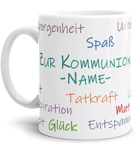 Personalisiert Firmungstasse Mit Namen & Datum – Keramik, 330 Ml – Geschenk Zur Firmung Für Jungen & Mädchen