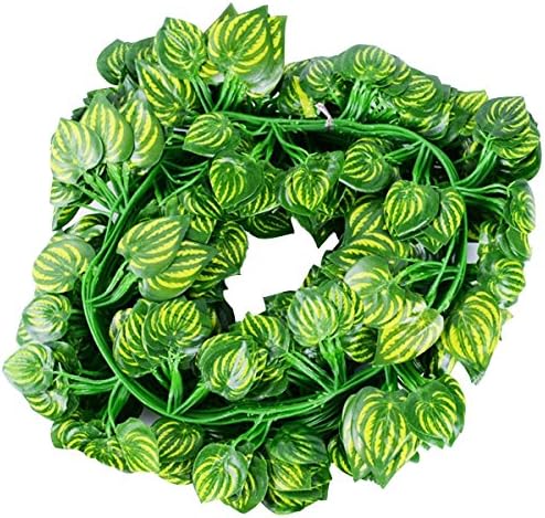 KAIL Fake Ivy Foliage Garland Leaves Decoration Hanging Vine Plant Home Garden Wall for Decor Indoor Outdoors, Watermelon Leaves