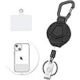 HASTHIP® Heavy Duty Retractable Keychain with Carabiner, ID Badge Holder Clip Reel with 31.7" Steel Cord