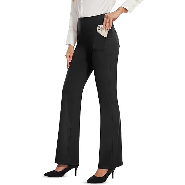 Pantaloni Donna A Zampa Leggings Sportivi A Vita Alta Con Inserti