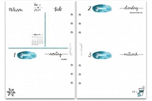 ‎SINNWUNDER SinnWunder® 2024 Premium Kalendereinlagen - 2 Tage pro Seite bzw. 4 Seiten pro Woche – Größe Din A5 - LetteringSinn