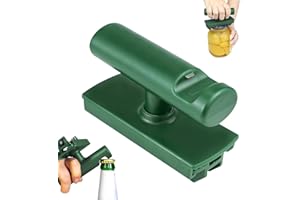 Cragmut Abridor de Tarros para Artritis sin Esfuerzo, Abrelatas 3 en 1 Abridor de Tarros Multifuncional Abridor de Tapa de Rosca para Personas Mayores para Cocina Picnic Familiar (Verde)