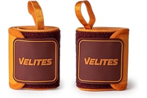 Velites - Bracelets flexibles en nylon - Protection pour vos poignets - Résistant, fermeture avec velcro - Entraînement fonctionnel, fureté, haltérophilie, gym - Orange