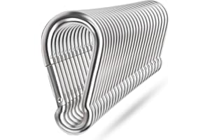 EKUNBUY Spring Snap Hooks, 304 Stainless Steel Metal Clip Heavy Duty Rope Connector Small Snap Clamp Key Chain Link Buckle for Hammock Swing Set Outdoor Travel Camping Fishing Hiking