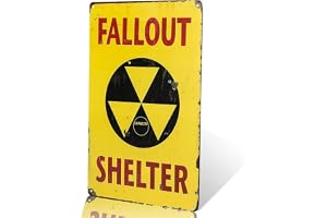 yunuo Fallout Shelter plåtskyltar metallskylt hem garage väggdekor plakett