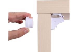 KIDIMAX® Magnetisches Schrankschloss, unsichtbare Kindersicherung für Schrank und Schubladen, ohne Bohren und Schrauben, Sicherung, Türschloss - 10 Schlösser + 2 Schlüssel