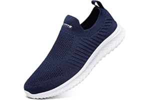 YisiNP Baskets en maille pour homme et femme - Chaussures de sport à enfiler - Sans lacets - Chaussures de fitness