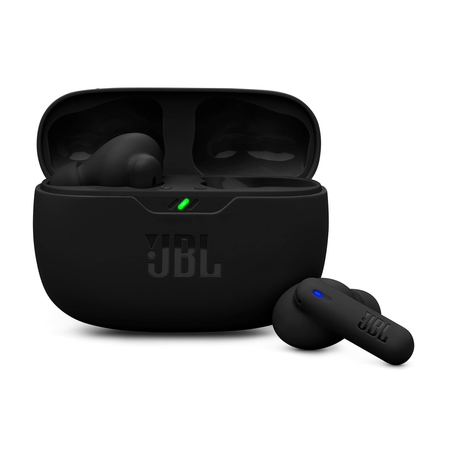 JBL Wave Beam 2, draadloze hoofdtelefoon met ruisonderdrukking, zwart | Bluetooth 5.3, 40 uur batterijduur, JBL Pure Bass-geluid, Smart Ambient-technologie, IP54 waterdicht, multipoint-verbinding