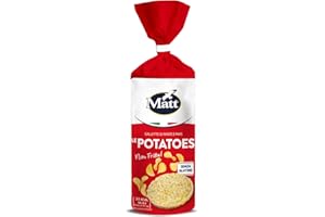 Matt, Le Potatoes, Gallette di Patate e Mais, Non Fritte, Senza Olio, Senza Glutine, Senza Lievito, Snack Stuzzicante e Alternativo a Basso Contenuto di Grassi, Confezione da 100 g