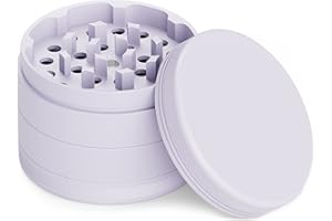 JCASE Grinder Premium - Molinillo de cerámica 63 mm de diámetro, 4 piezas, incluye bolsa y rasqueta