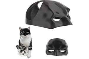 Chingcoo Bat-man, maschera per gatti, maschera batcat, pipistrello, costume cosplay, divertente maschera nera per pipistrello, adatta per la maggior parte dei gatti (L)