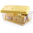 Snips Cheese Saver 3 LT, Cheese Container For Fridge, Cheese Box With Grid 26x17x10,5 Cm, Yellow Colour, Made In Italy, Bpa Free