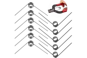 BENECREAT 30pcs Stainless Steel Torsion Springs, 7mm Wire Diameter 90° Tiny Deflection Spring Assortment for DIY Woodworking, Furniture, Repair Project
