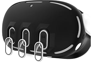 YRXVW Camera Lens Protector and VR Shell Cover for Meta/Oculus Quest 3, Metal Tempered-Glass Camera Lens Protectors Film, Silicone Front Headset Protector, Alloy Frame Anti-Scratch for Quest 3 Accessories