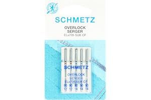 5 Schmetz Nähmaschinen Nadeln für Overlock Maschinen ELx705 SUK CF Stärke 80/12 und 90/14