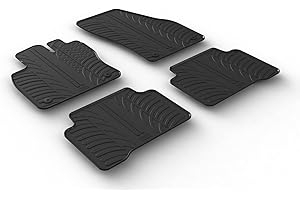 GLEDRING Satz Gummimatten kompatibel mit Volkswagen Touran 2015- (Handgeschaltet) (T Profil 4-teilig + Montage-clips)